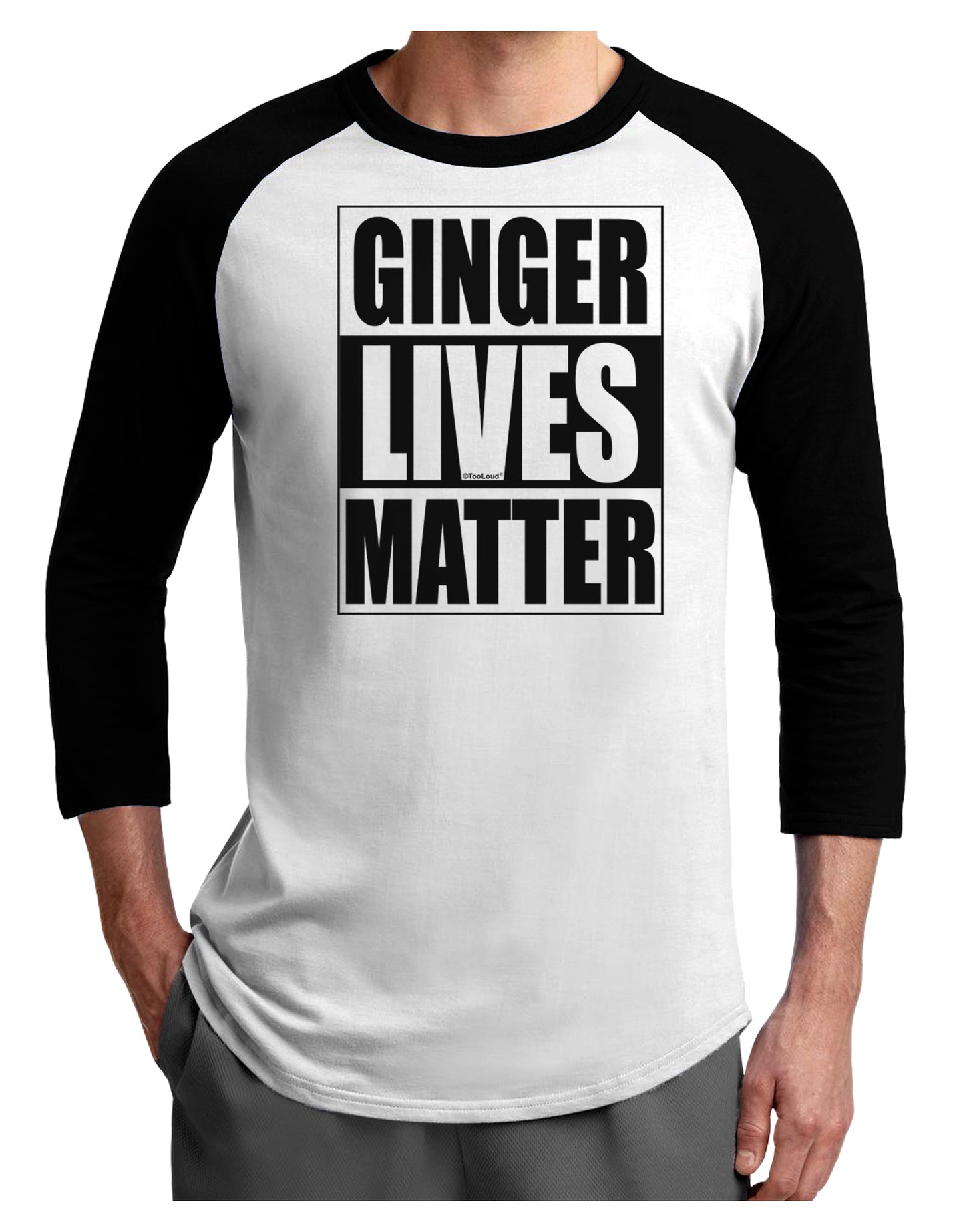 Ginger Lives Matter Adult Raglan Shirt by TooLoud-TooLoud-White-Black-X-Small-Davson Sales