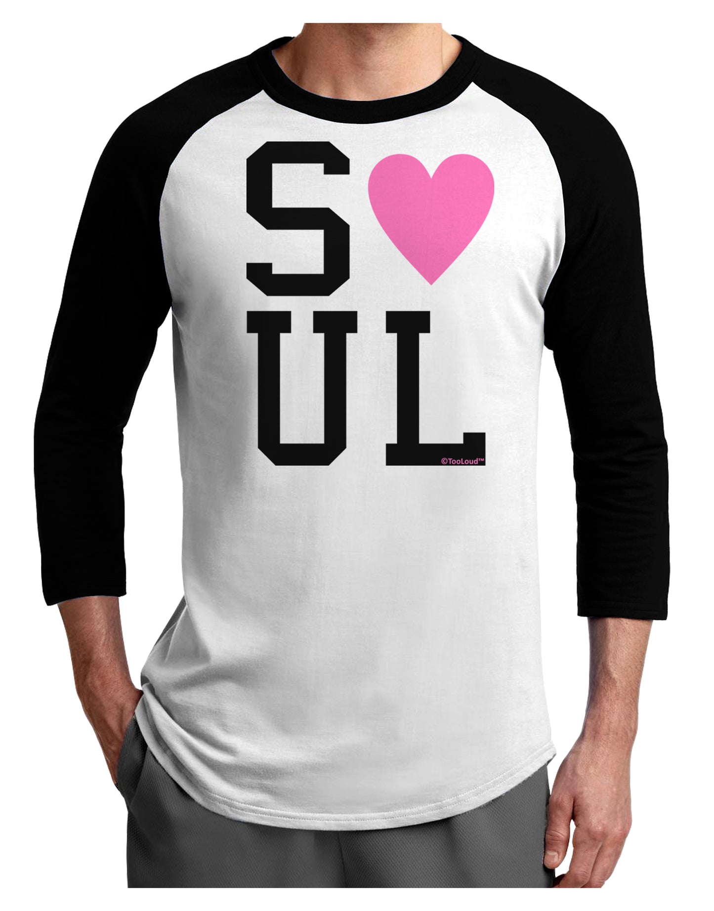 Matching Soulmate Design - Soul - Pink Adult Raglan Shirt by TooLoud-TooLoud-White-Black-X-Small-Davson Sales