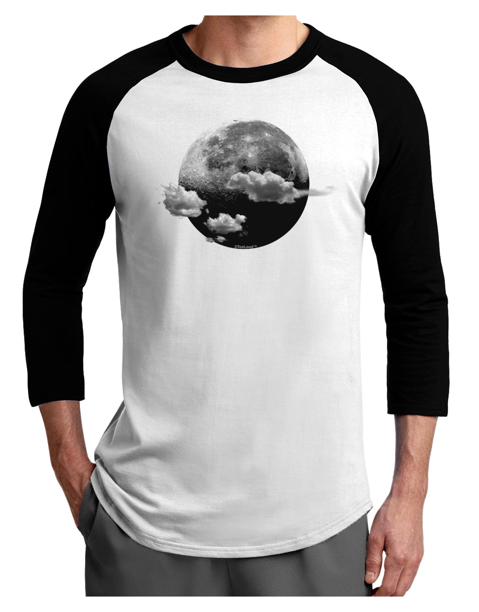 Moon Dream Earth Adult Raglan Shirt-Raglan Shirt-TooLoud-White-Black-X-Small-Davson Sales