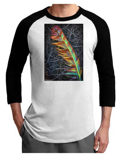 Rainbow Feather Adult Raglan Shirt-Raglan Shirt-TooLoud-White-Black-X-Small-Davson Sales