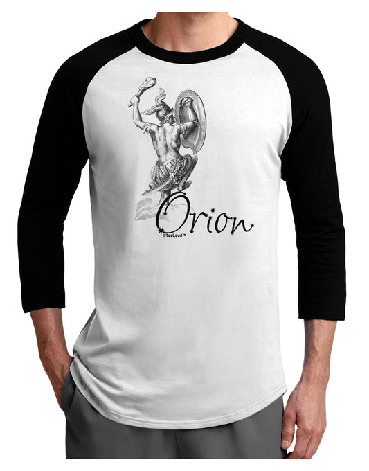 Orion Illustration Adult Raglan Shirt-TooLoud-White-Black-X-Small-Davson Sales