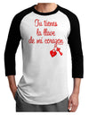 Tu Tienes La Llave De Mi Corazon Adult Raglan Shirt by TooLoud-TooLoud-White-Black-X-Small-Davson Sales