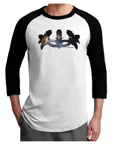 Galaxy Masquerade Mask Adult Raglan Shirt by TooLoud-TooLoud-White-Black-X-Small-Davson Sales