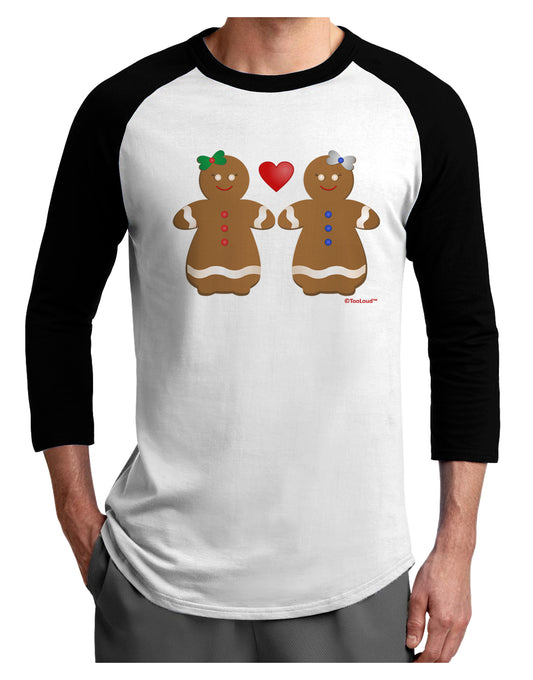 Gingerbread Woman Couple Adult Raglan Shirt by TooLoud-TooLoud-White-Black-X-Small-Davson Sales
