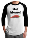 Hot Mama Chili Pepper Adult Raglan Shirt-TooLoud-White-Black-X-Small-Davson Sales