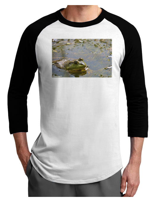 Bullfrog In Water Adult Raglan Shirt by TooLoud-TooLoud-White-Black-X-Small-Davson Sales
