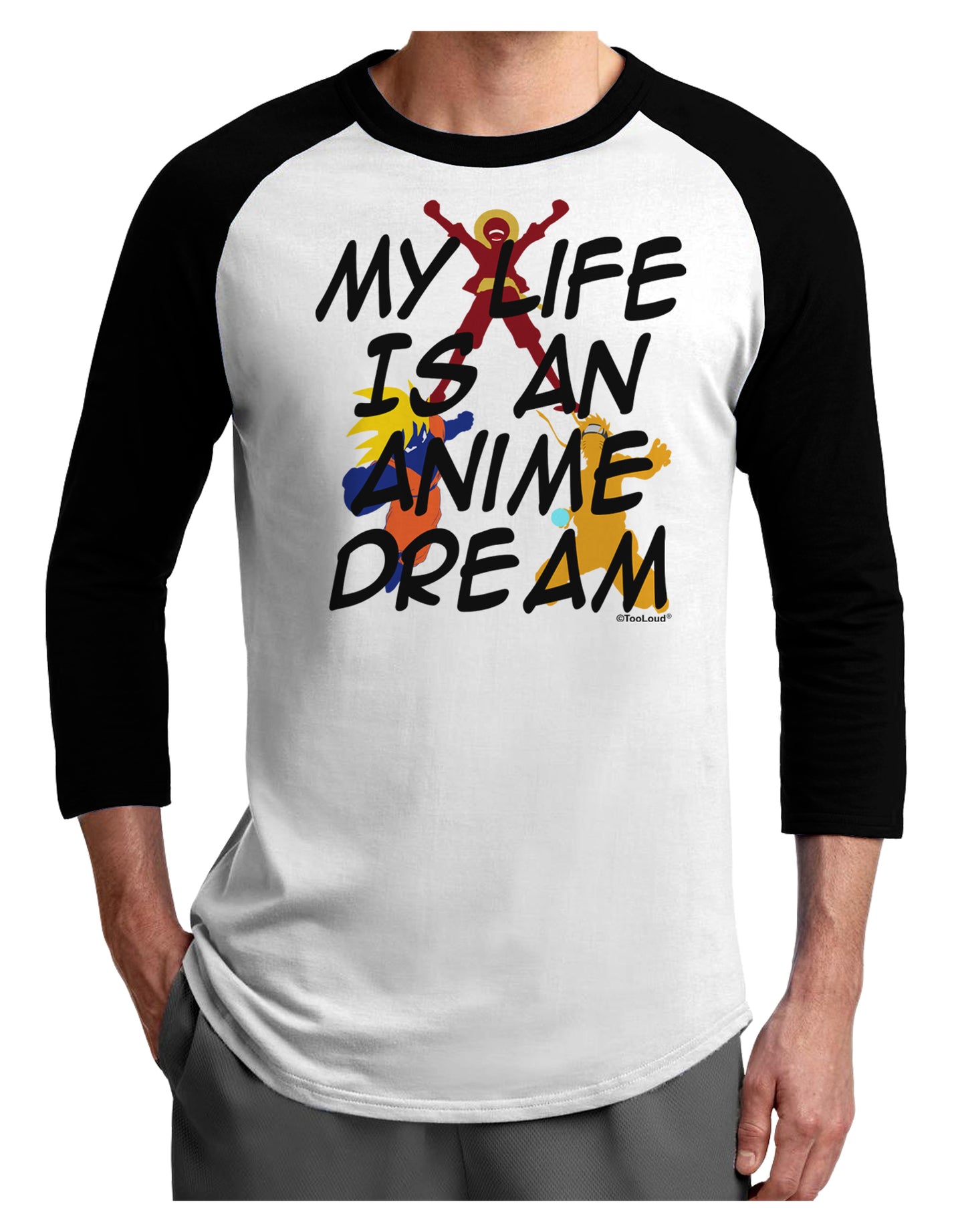 My Life Is An Anime Dream Adult Raglan Shirt by TooLoud-TooLoud-White-Black-X-Small-Davson Sales