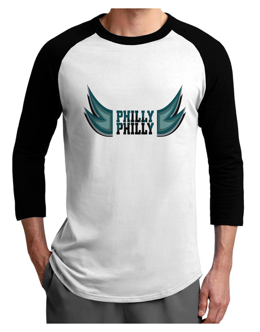 Philly Philly Funny Beer Drinking Adult Raglan Shirt by TooLoud-TooLoud-White-Black-X-Small-Davson Sales