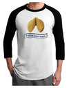Follow Your Heart Fortune Adult Raglan Shirt-TooLoud-White-Black-X-Small-Davson Sales