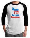 Future Democrat Adult Raglan Shirt-TooLoud-White-Black-X-Small-Davson Sales