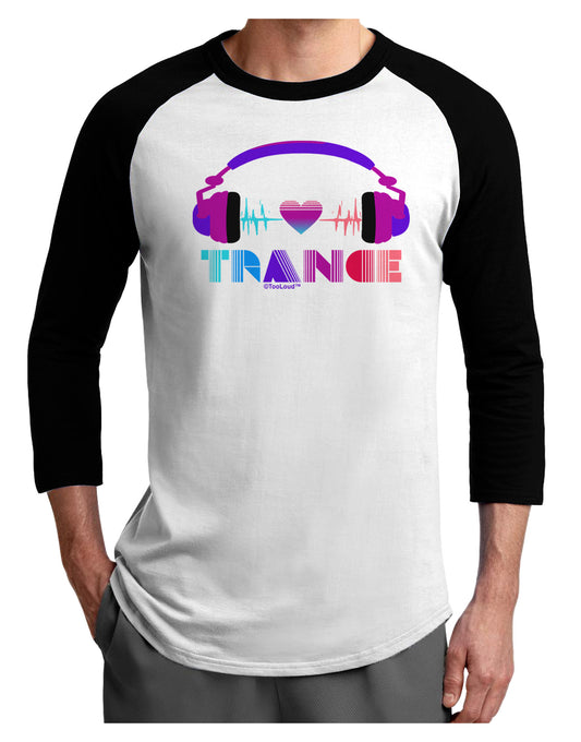 Heart Trance Adult Raglan Shirt-Raglan Shirt-TooLoud-White-Black-X-Small-Davson Sales