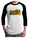 Arizona Mountains Watercolor Adult Raglan Shirt-TooLoud-White-Black-X-Small-Davson Sales
