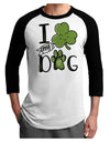 I Shamrock my Dog Adult Raglan Shirt-Mens T-Shirt-TooLoud-White-Black-X-Small-Davson Sales