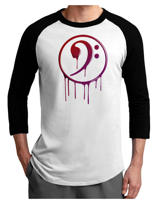 Dripping Bass Symbol Adult Raglan Shirt-Raglan Shirt-TooLoud-White-Black-X-Small-Davson Sales
