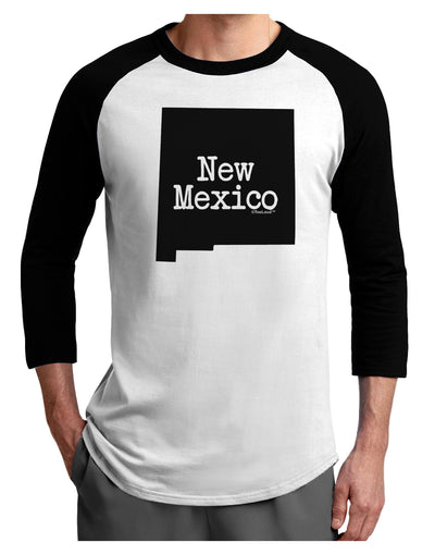 New Mexico - United States Shape Adult Raglan Shirt by TooLoud-TooLoud-White-Black-X-Small-Davson Sales