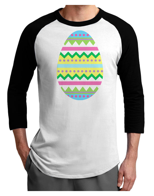 Colorful Easter Egg Adult Raglan Shirt-Raglan Shirt-TooLoud-White-Black-X-Small-Davson Sales