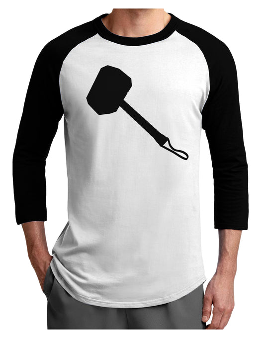 Thors Hammer Nordic Runes Lucky Odin Mjolnir Valhalla Adult Raglan Shirt by TooLoud-TooLoud-White-Black-X-Small-Davson Sales