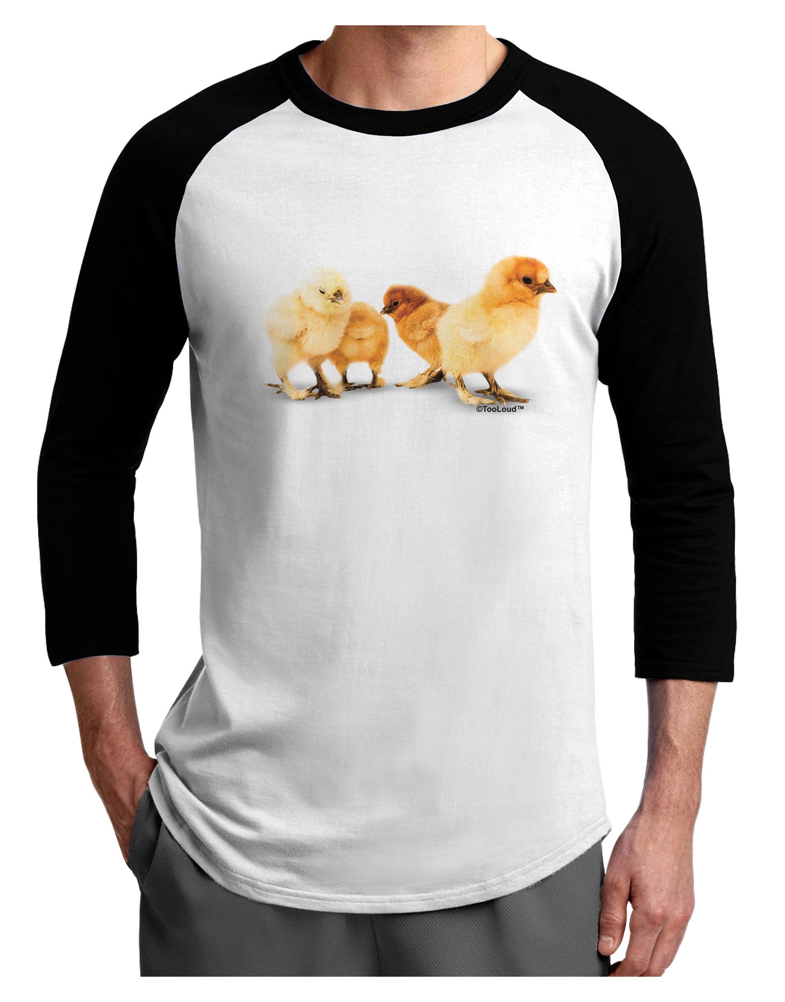 Cute Chicks Adult Raglan Shirt-Raglan Shirt-TooLoud-White-Black-X-Small-Davson Sales