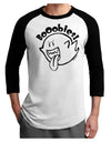 Booobies Adult Raglan Shirt-Mens T-Shirt-TooLoud-White-Black-X-Small-Davson Sales