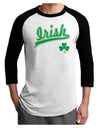 Irish Jersey Adult Raglan Shirt-TooLoud-White-Black-X-Small-Davson Sales