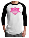 Lotus Flower Design Gradient Adult Raglan Shirt by TooLoud-TooLoud-White-Black-X-Small-Davson Sales