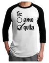 Tequila Checkmark Design Adult Raglan Shirt by TooLoud-TooLoud-White-Black-X-Small-Davson Sales