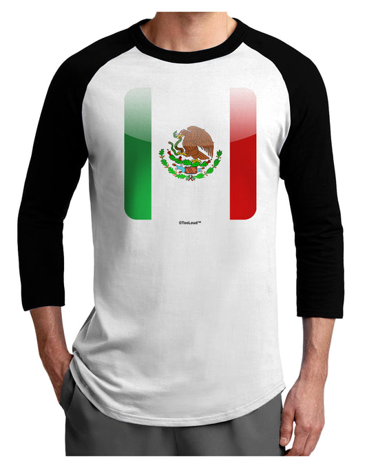 Mexican Flag App Icon Adult Raglan Shirt by TooLoud-TooLoud-White-Black-X-Small-Davson Sales