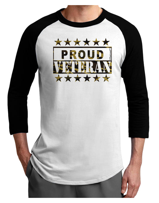 Proud Veteran Camo Adult Raglan Shirt-Raglan Shirt-TooLoud-White-Black-X-Small-Davson Sales