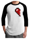 Couples Pixel Heart Design - Left Adult Raglan Shirt by TooLoud-TooLoud-White-Black-X-Small-Davson Sales