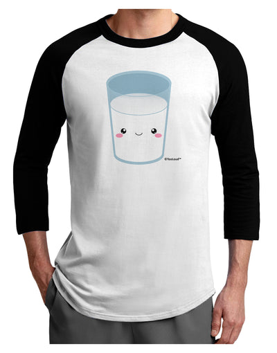 Cute Matching Milk and Cookie Design - Milk Adult Raglan Shirt by TooLoud-TooLoud-White-Black-X-Small-Davson Sales