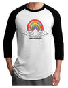 TooLoud RAINBROS Adult Raglan Shirt-Mens-Tshirts-TooLoud-White-Black-X-Small-Davson Sales