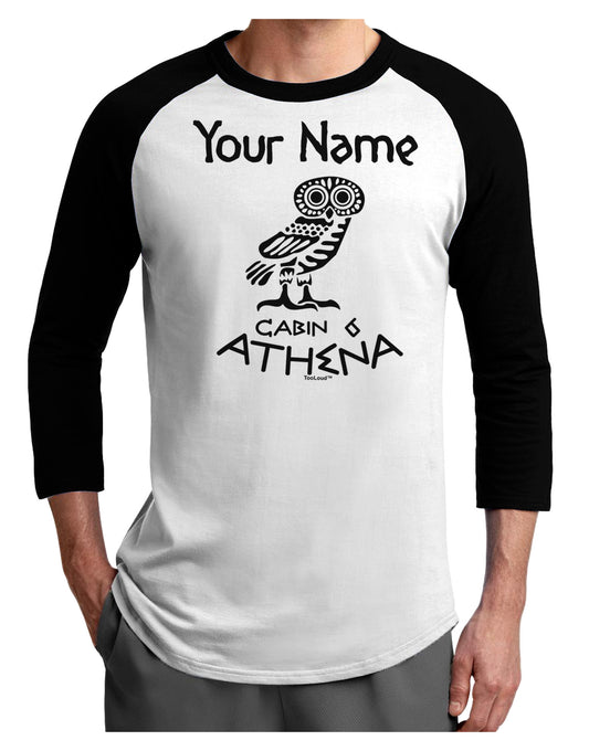 Personalized Cabin 6 Athena Adult Raglan Shirt by-Raglan Shirt-TooLoud-White-Black-X-Small-Davson Sales