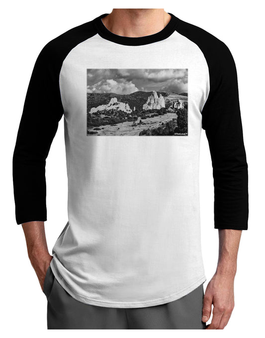 CO Mountain Forest Scene Adult Raglan Shirt-Raglan Shirt-TooLoud-White-Black-X-Small-Davson Sales