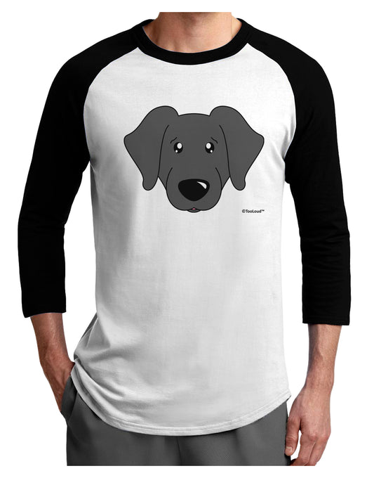 Cute Black Labrador Retriever Dog Adult Raglan Shirt by TooLoud-TooLoud-White-Black-X-Small-Davson Sales