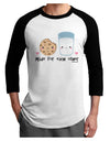 Cute Milk and Cookie - Made for Each Other Adult Raglan Shirt by TooLoud-TooLoud-White-Black-X-Small-Davson Sales