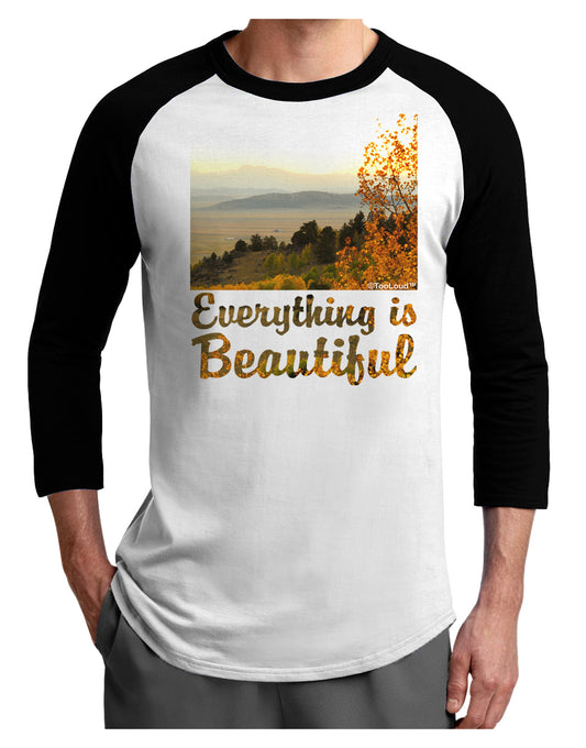 Everything is Beautiful - Sunrise Adult Raglan Shirt by-Raglan Shirt-TooLoud-White-Black-X-Small-Davson Sales