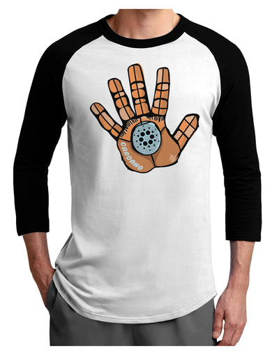 Cardano Hero Hand Adult Raglan Shirt-Mens T-Shirt-TooLoud-White-Black-X-Small-Davson Sales