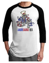 TooLoud AMERISAURUS REX Adult Raglan Shirt-Mens-Tshirts-TooLoud-White-Black-X-Small-Davson Sales