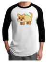 Cute Taco Dog Adult Raglan Shirt-TooLoud-White-Black-X-Small-Davson Sales