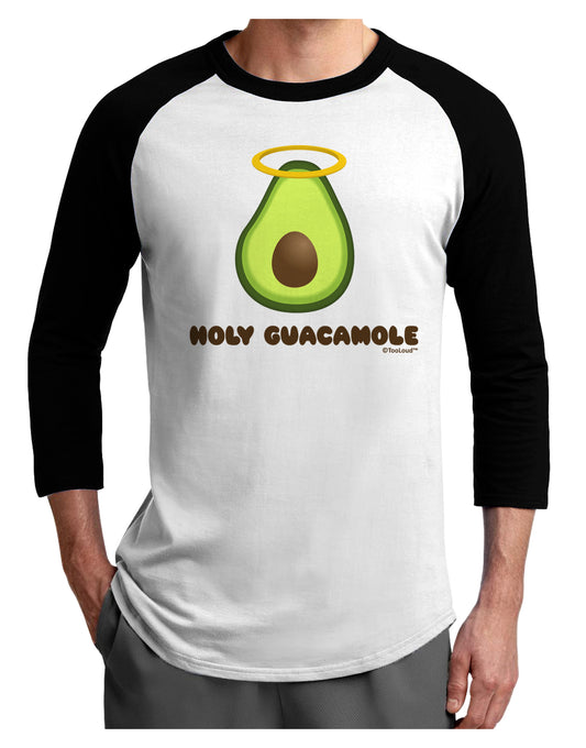Holy Guacamole Design Adult Raglan Shirt by TooLoud-TooLoud-White-Black-X-Small-Davson Sales