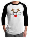 Matching Family Christmas Design - Reindeer - Little Adult Raglan Shirt by TooLoud-TooLoud-White-Black-X-Small-Davson Sales