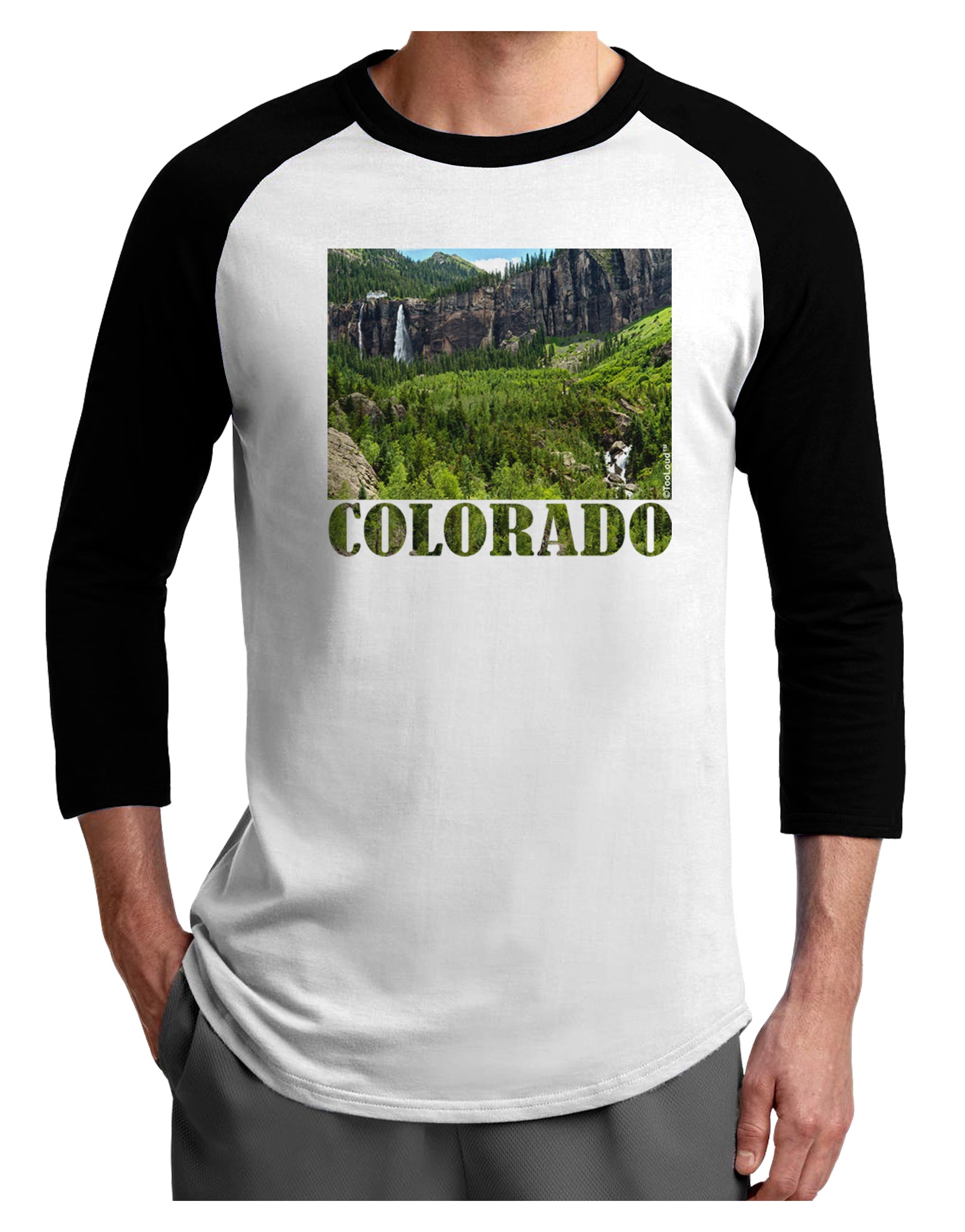 Beautiful Cliffs Colorado Adult Raglan Shirt by-Raglan Shirt-TooLoud-White-Black-X-Small-Davson Sales