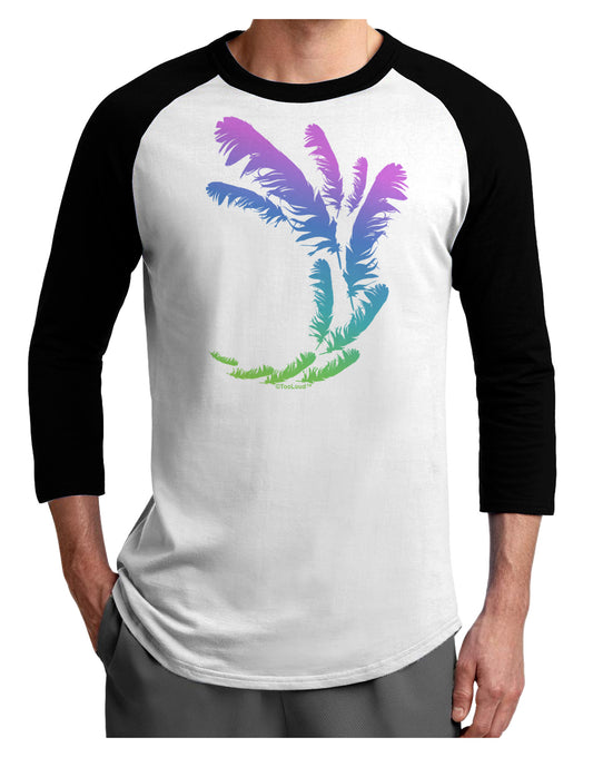 Tropical Feathers Adult Raglan Shirt-Raglan Shirt-TooLoud-White-Black-X-Small-Davson Sales