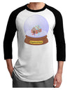 Little Gingerbread House Snow Globe Adult Raglan Shirt by TooLoud-TooLoud-White-Black-X-Small-Davson Sales