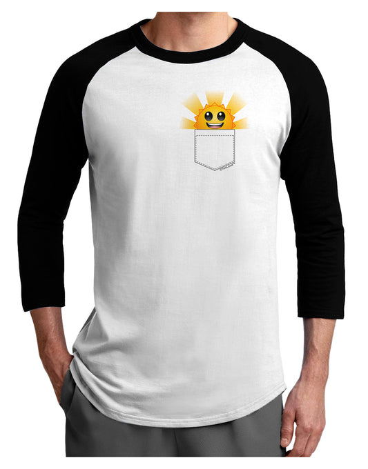 Sunshine In My Pocket Adult Raglan Shirt-Raglan Shirt-TooLoud-White-Black-X-Small-Davson Sales