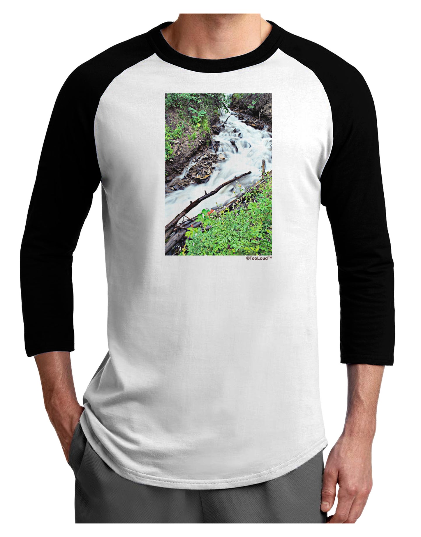 Colorado White River Adult Raglan Shirt-Raglan Shirt-TooLoud-White-Black-X-Small-Davson Sales