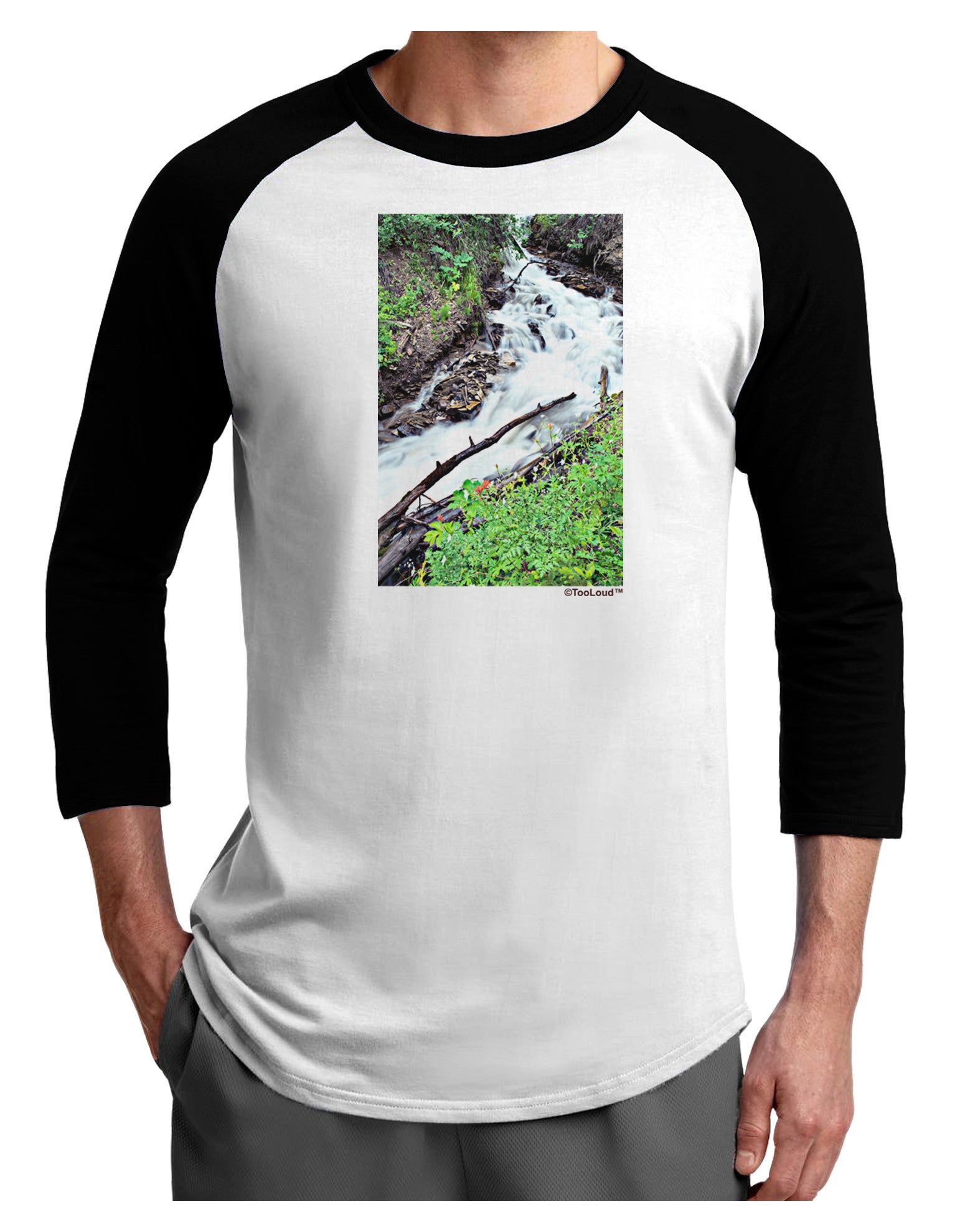 Colorado White River Adult Raglan Shirt-Raglan Shirt-TooLoud-White-Black-X-Small-Davson Sales