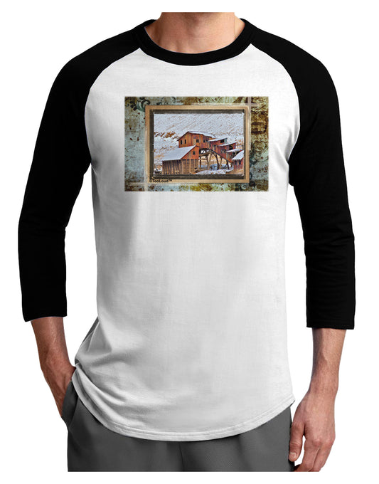 Mine Scene Colorado Adult Raglan Shirt-TooLoud-White-Black-X-Small-Davson Sales
