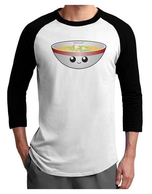 Cute Miso Soup Bowl Adult Raglan Shirt by TooLoud-TooLoud-White-Black-X-Small-Davson Sales