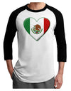 Mexican Flag Heart - Beveled Adult Raglan Shirt by TooLoud-TooLoud-White-Black-X-Small-Davson Sales